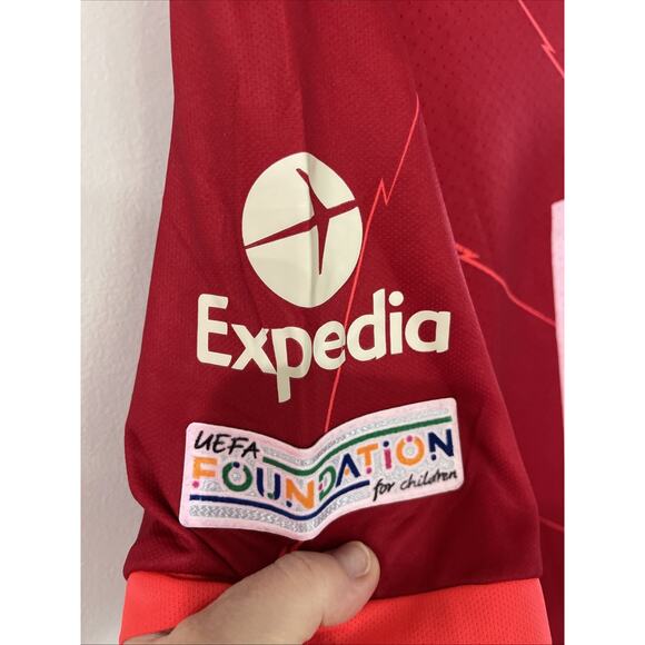 NEW 2021-22 Liverpool FC Home S/S No.6 Thiago Player Issue UEFA CL LFC SIZE MED - Picture 4 of 5